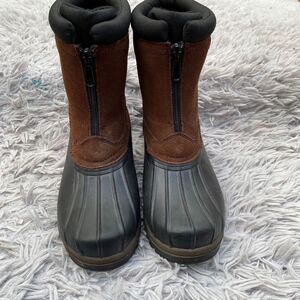 ComforTemp Womens Brown Suede Rubber Sole Winter Duck Boots Steel Shank Size 8‎